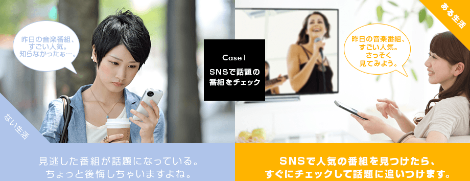 【Case 1】SNSで話題の番組をチェック