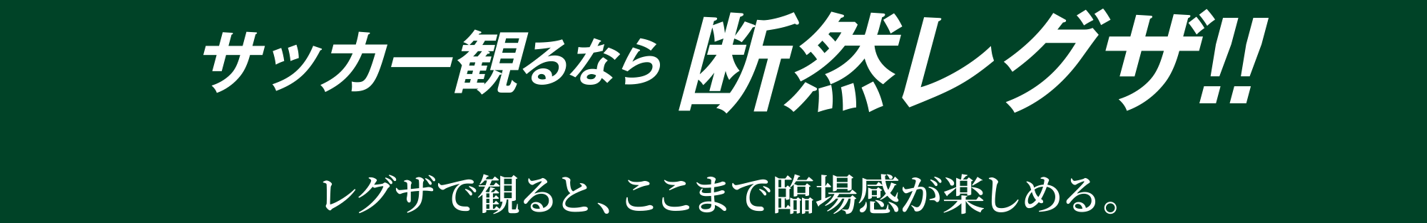 サッカー観るなら 断然レグザ!!