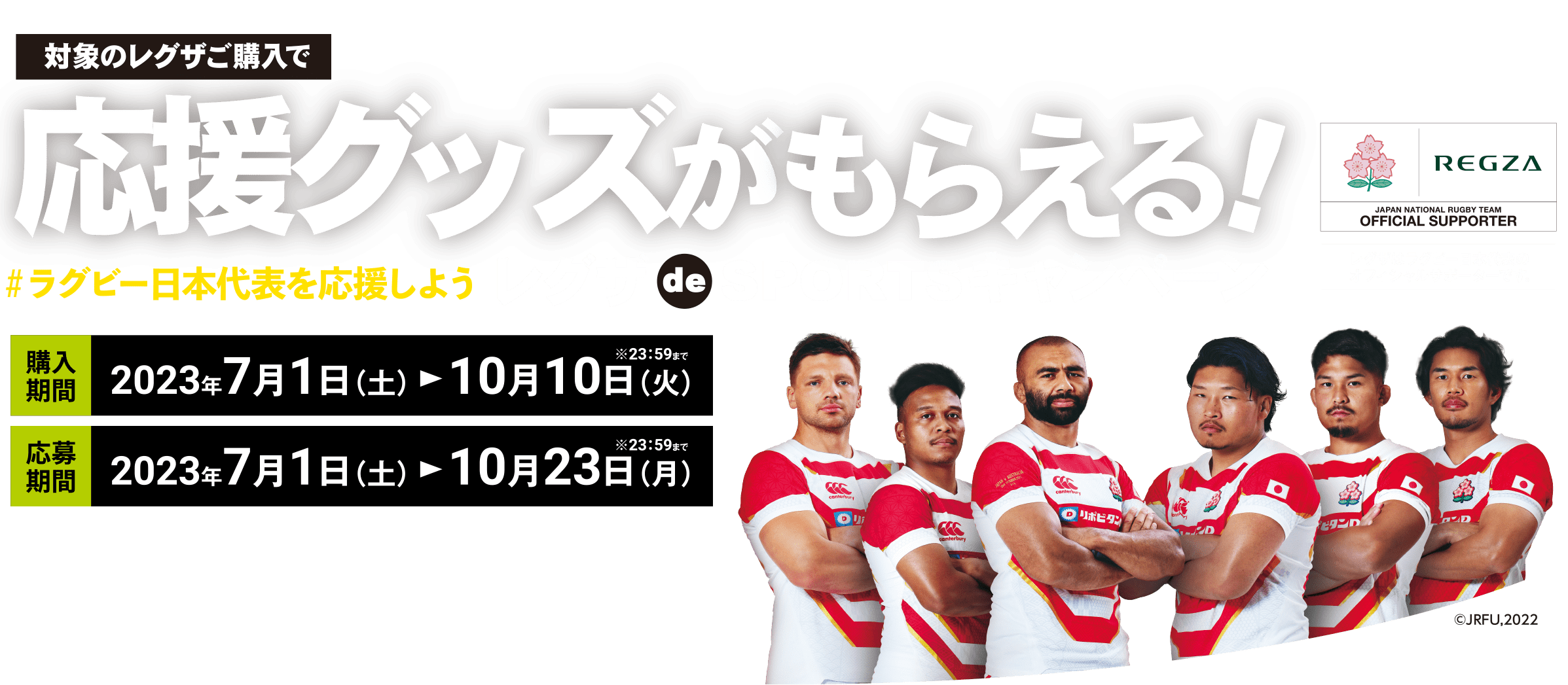 ラグビー日本代表を応援しよう! レグザ de SPORTSキャンペーン