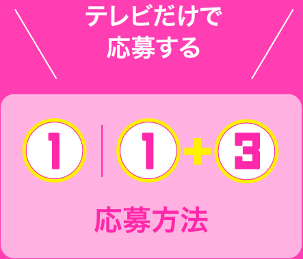 テレビだけで応募する 応募方法