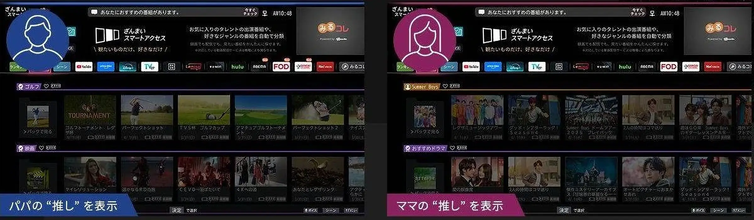 パパの“推し”を表示したホーム画面