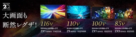 大画面も断然レグザ！