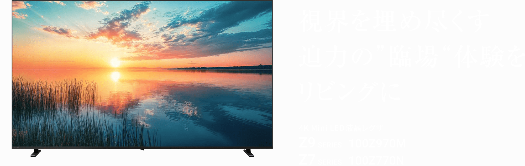 視界を埋め尽くす迫力の“臨場”体験をリビングに 4K Mini LED液晶レグザ Z9 SERIES 100Z970M Z7 SERIES 100Z770N