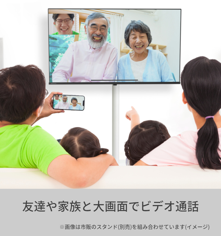 友達や家族と大画面でビデオ通話_レグザV35Nシリーズ