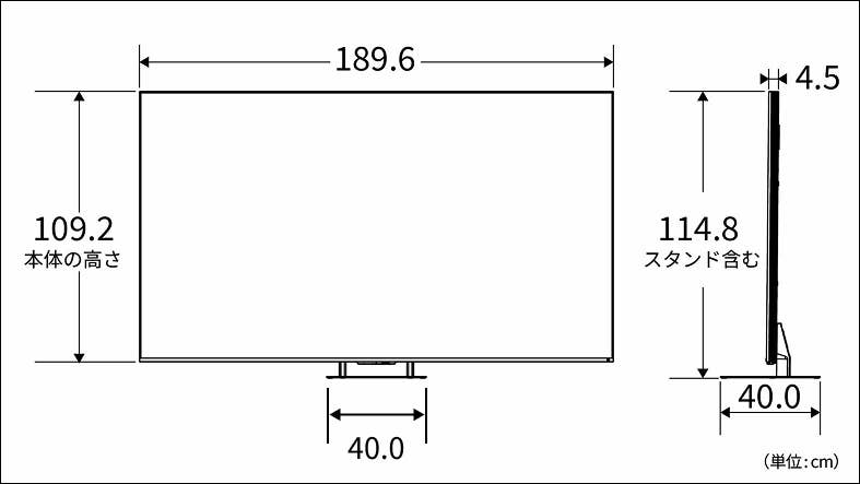 正面図_側面図_レグザ