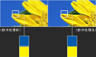 写真：色超解像技術比較イメージ