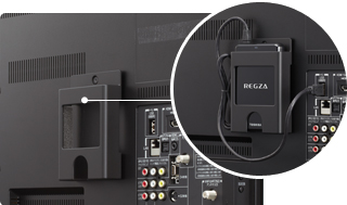 「〈レグザ〉純正USBハードディスクとUSBハードディスクホルダーを付属」イメージ