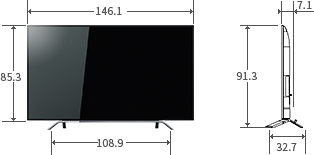 「65V型Z810Xの寸法図」 イメージ